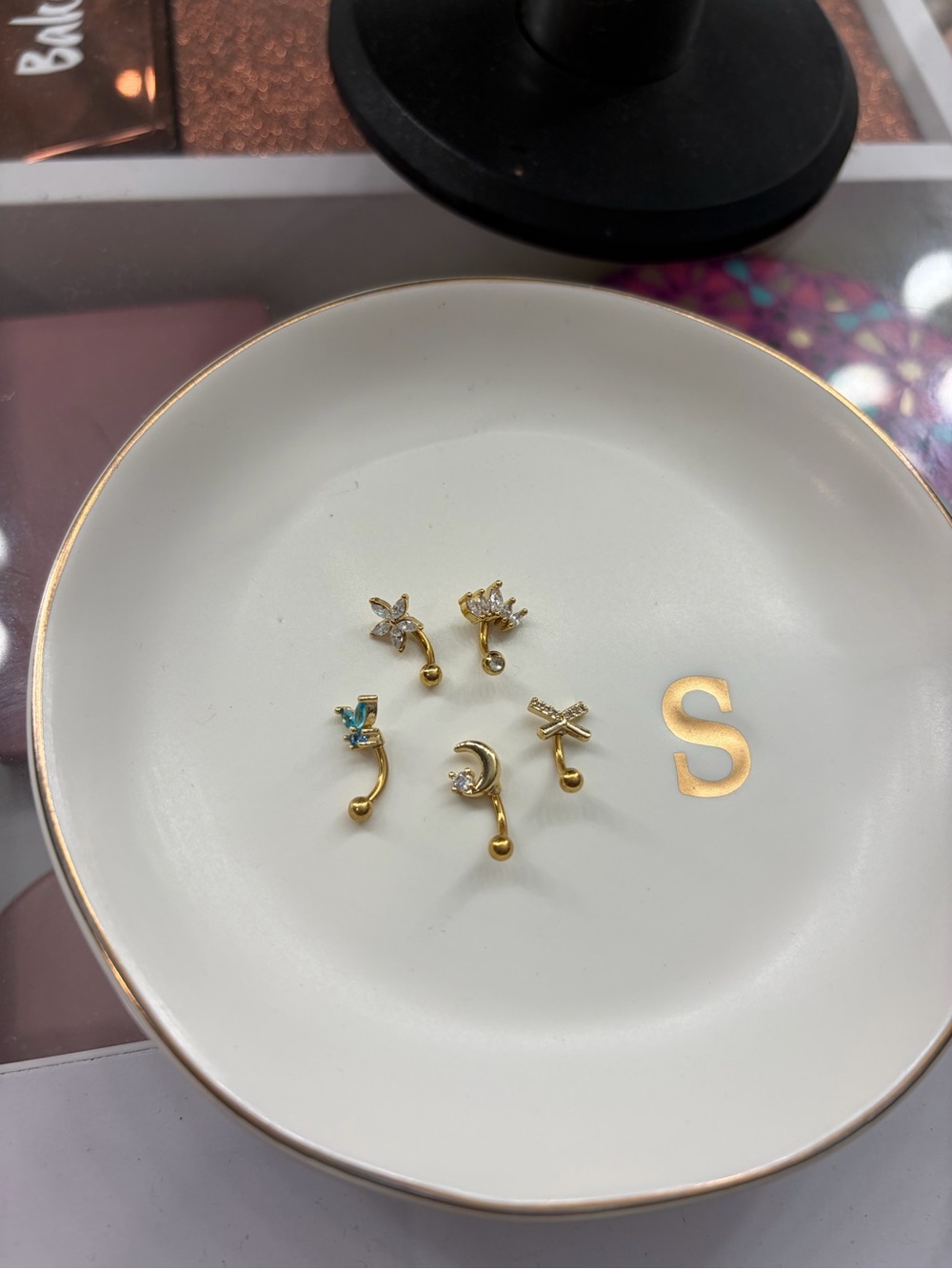 Gold Tone Stud Earrings